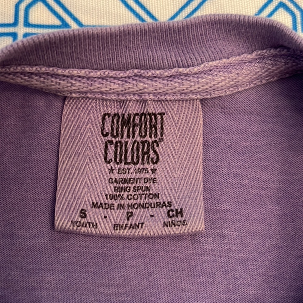 Girl’s Southern Fried CottonT-Shirt. Purple. Size S. - Picture 5 of 9